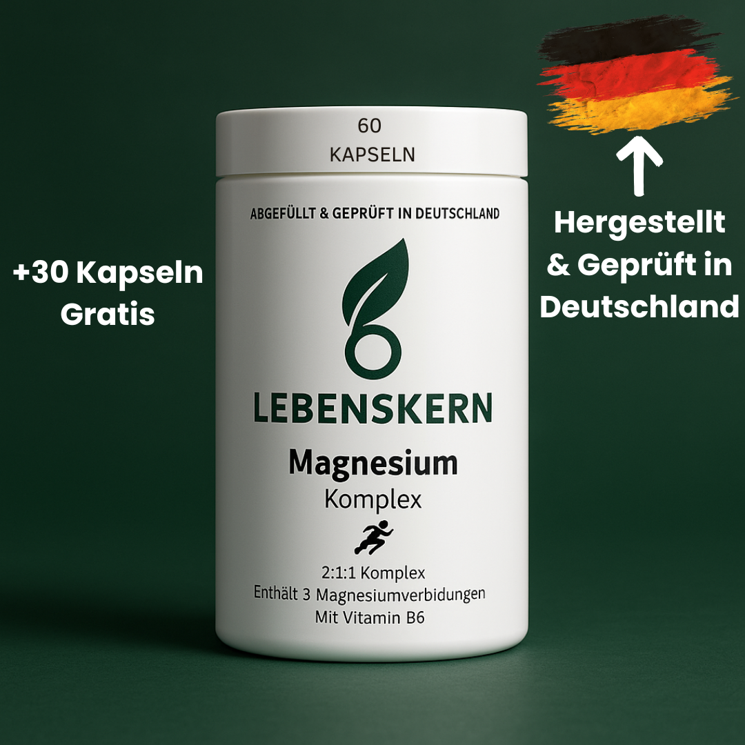 Magnesium Komplex + Vitamin B6 3x Magnesiumverbindungen - 60 Kapseln