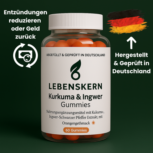 Kurkuma + Ingwer + Schwarzer Pfeffer Gummies - 60 Stk.