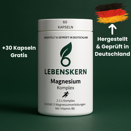 Magnesium Komplex + Vitamin B6 3x Magnesiumverbindungen - 60 Kapseln